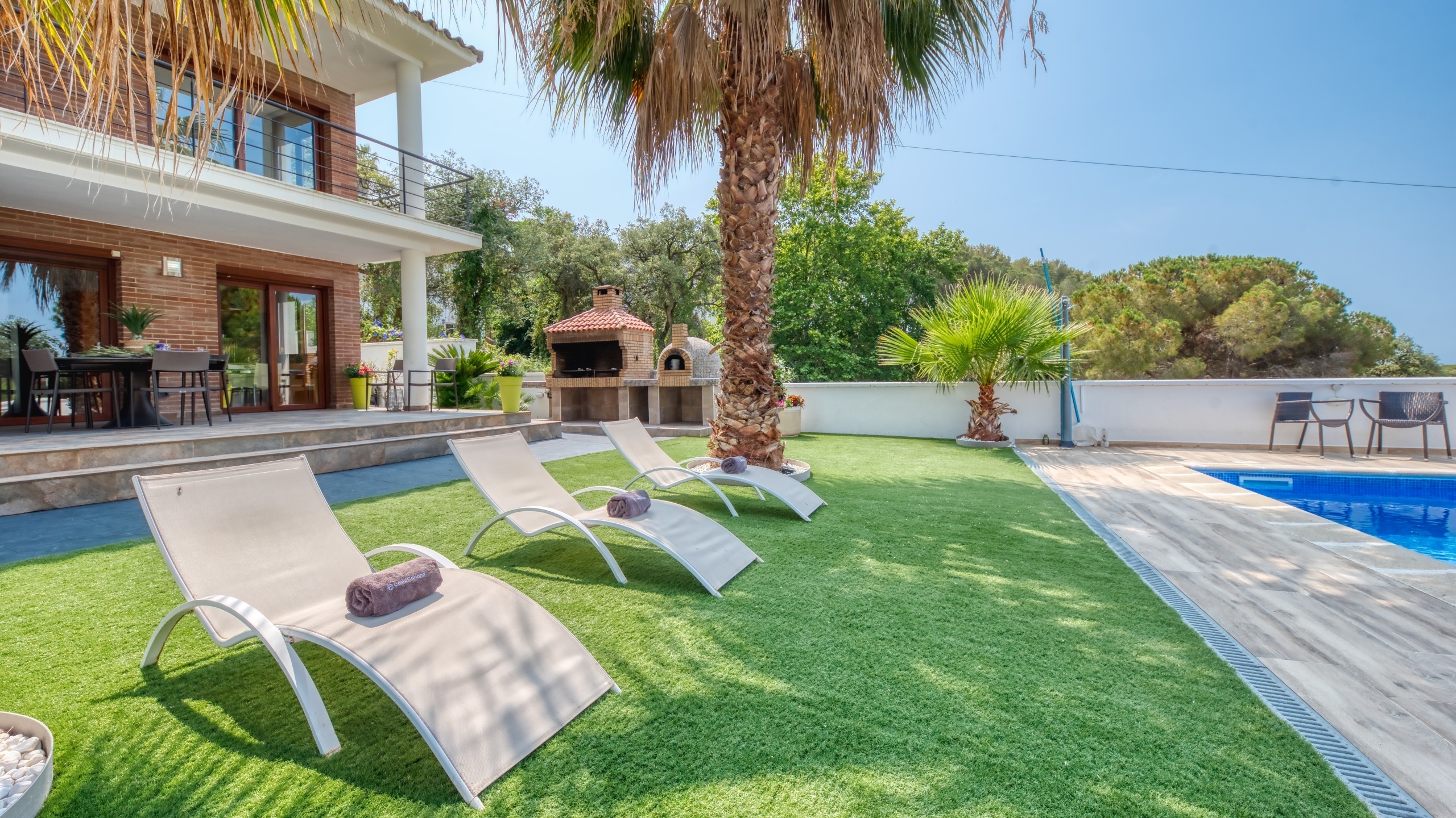 Villas de vacances - Costa Brava - Espagne - Villa Marcella - Chaises longues