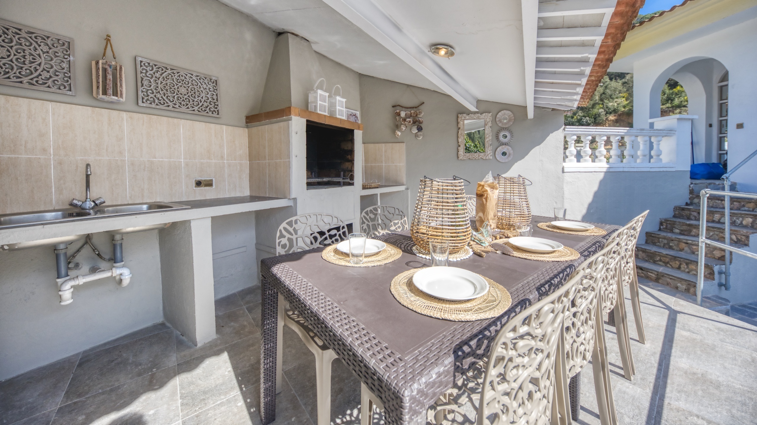 Villas de vacances Costa Brava Espagne - Villa Rosa - Espace barbecue
