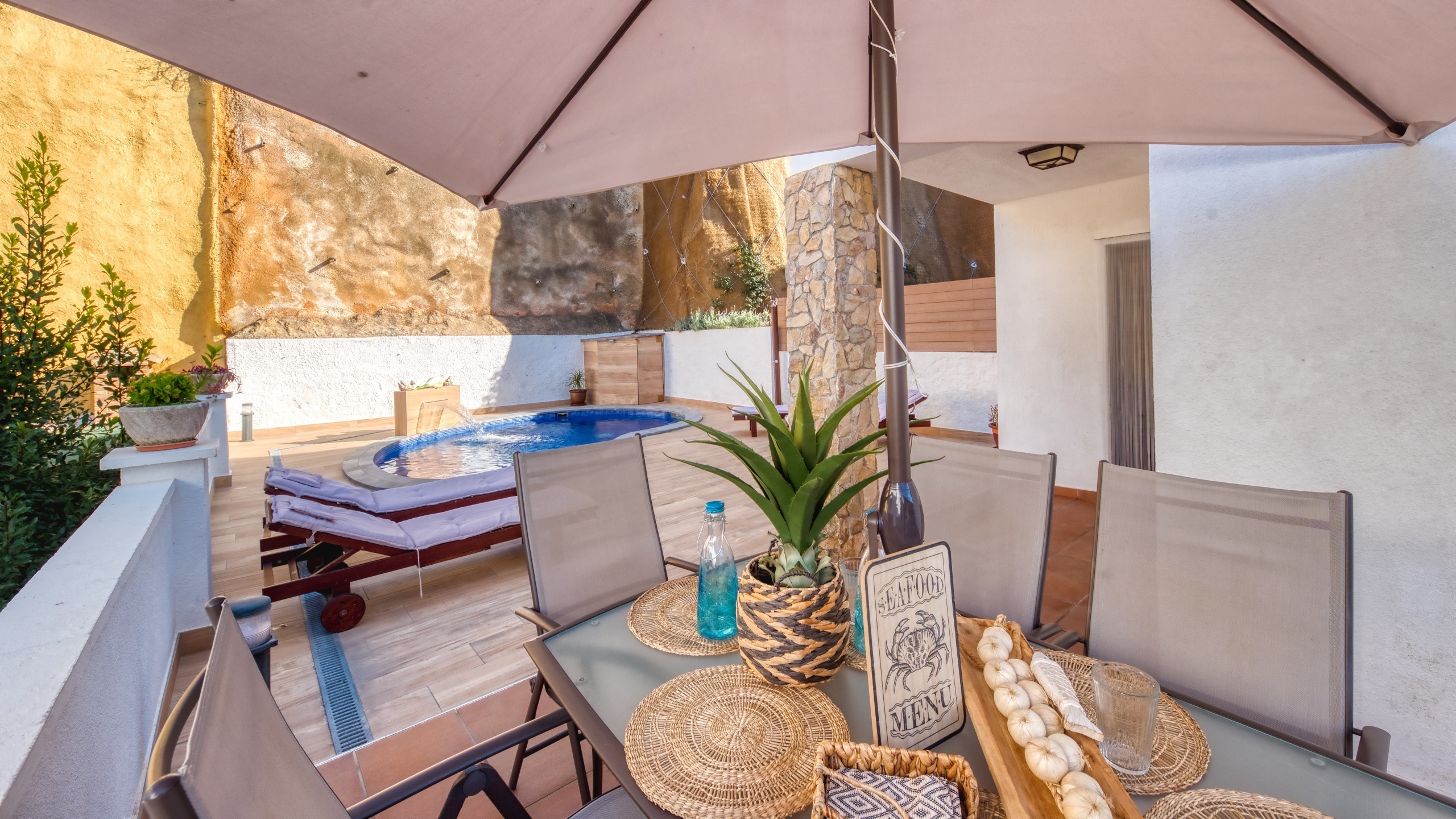 Villas de vacances Costa Brava Espagne - Villa Blanca - Espace barbecue