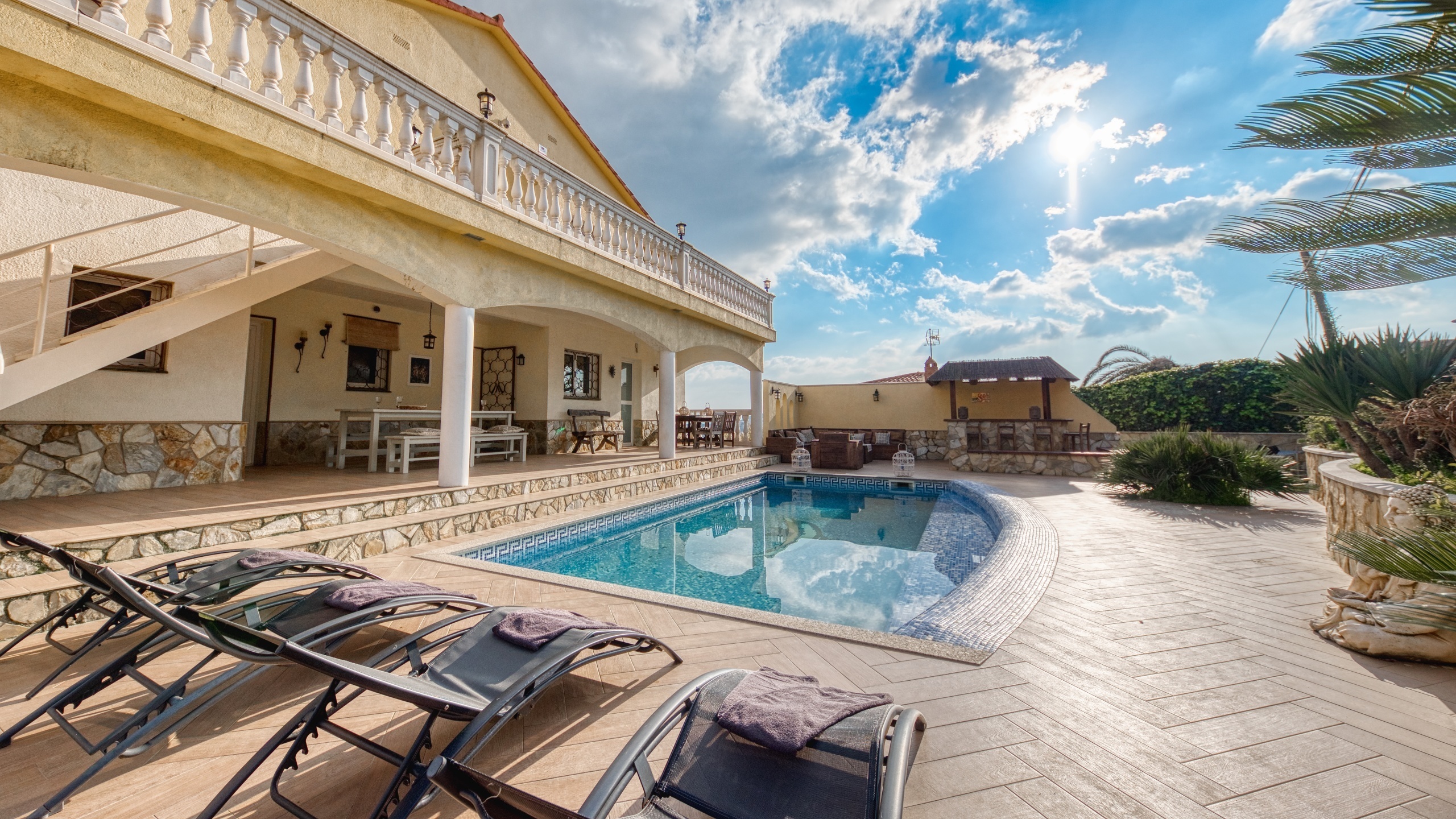 Villas de vacances - Costa Brava - Espagne - Villa Madonna - Chaises longues