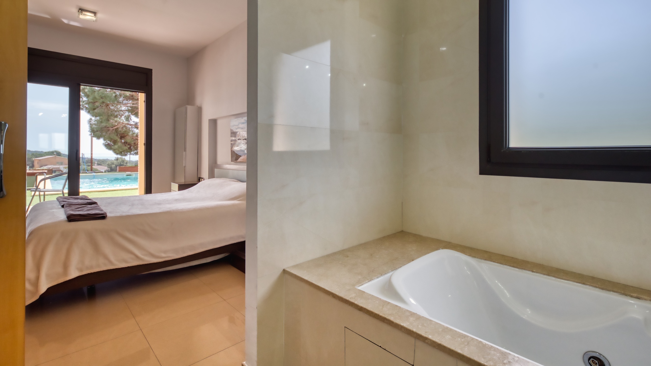 Villas de vacances Costa Brava Espagne - Villa Macey - Salle de bain attenante 