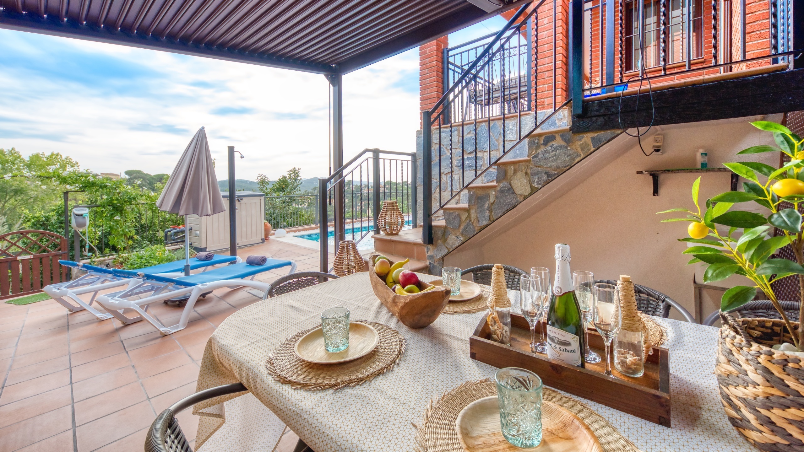 Villas de vacances Costa Brava Espagne - Villa Verger - Terrasse